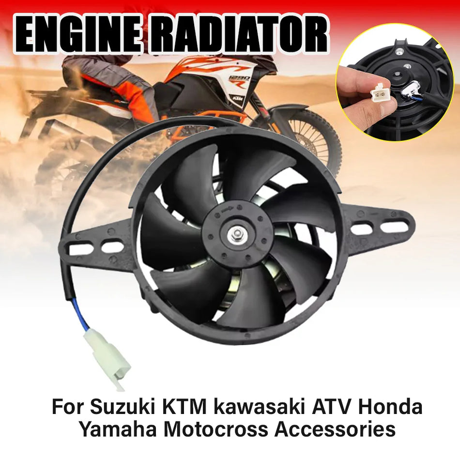 12V Universal Motorcycle Cooling Fan and Radiator Assembly for ATV and Off Road