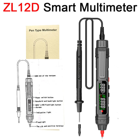 Smart Digital Multimeter 6000 Counts | High Precision Auto Range Voltage Detector ZL12D / CHINA