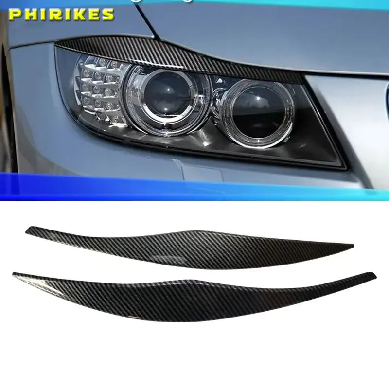 ABS sijajna črna obrvi žarometov za BMW 3 Series E90 E91