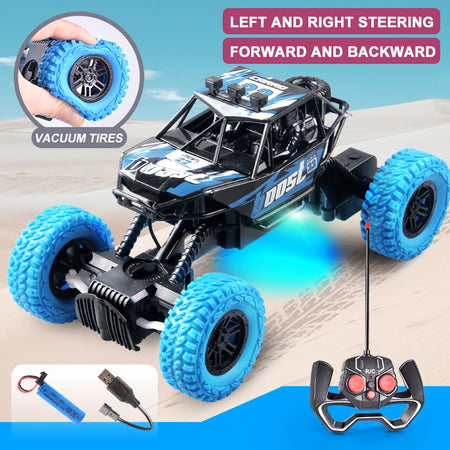 Vibrant Remote Control Off-Road Car with Flashing Lights