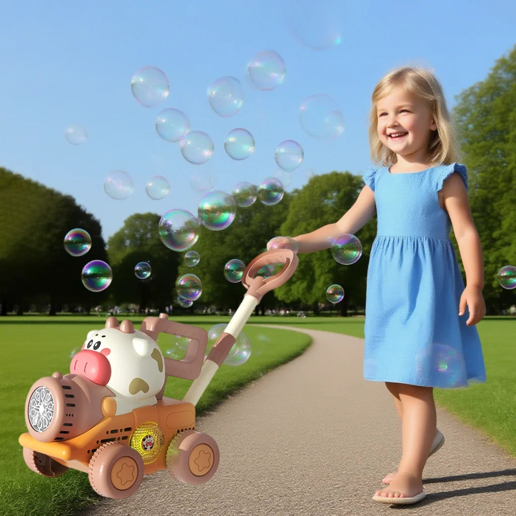 Trolley Bubble Machine Gun Cart &ndash; Outdoor Party Fun For Kids