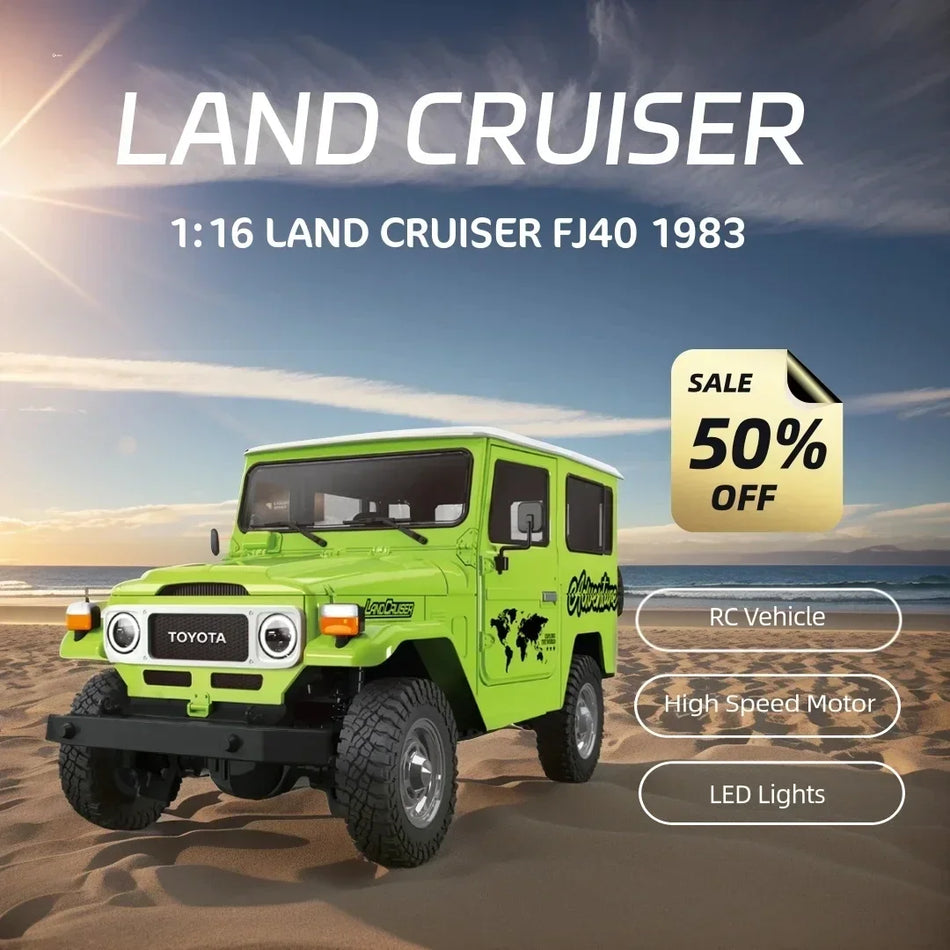 Toyota FJ40 RC Hög Hastighet 4WD Terrängbil med Semitrailer Kit