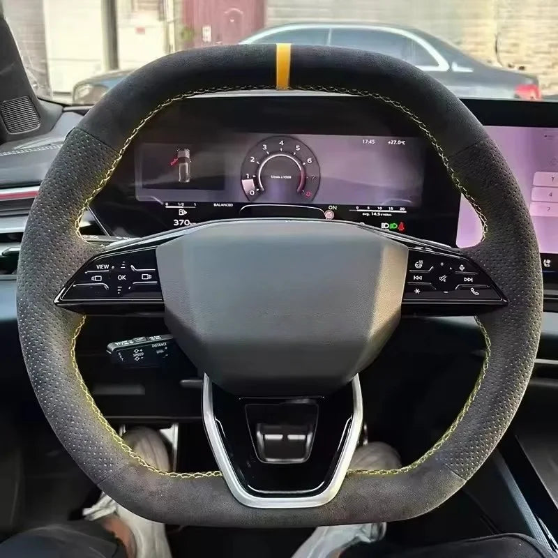 Housse de volant en cuir suédé premium pour Audi Q5
