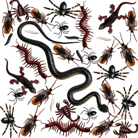 148Pcs Halloween Fake Insect Set &ndash; Realistic Insect Props InsectSet