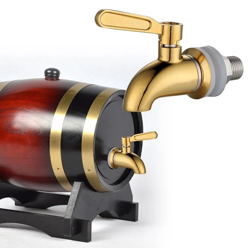 Gold Rose Stainless Steel Beverage Dispenser Faucet - Perfect for Wine &amp; Beer Barrels
