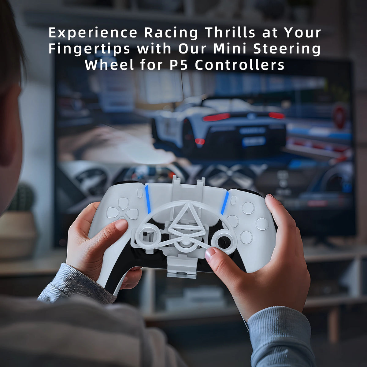 PS5 Wireless Controller Mini Steering Wheel &ndash; Compact Racing Precision