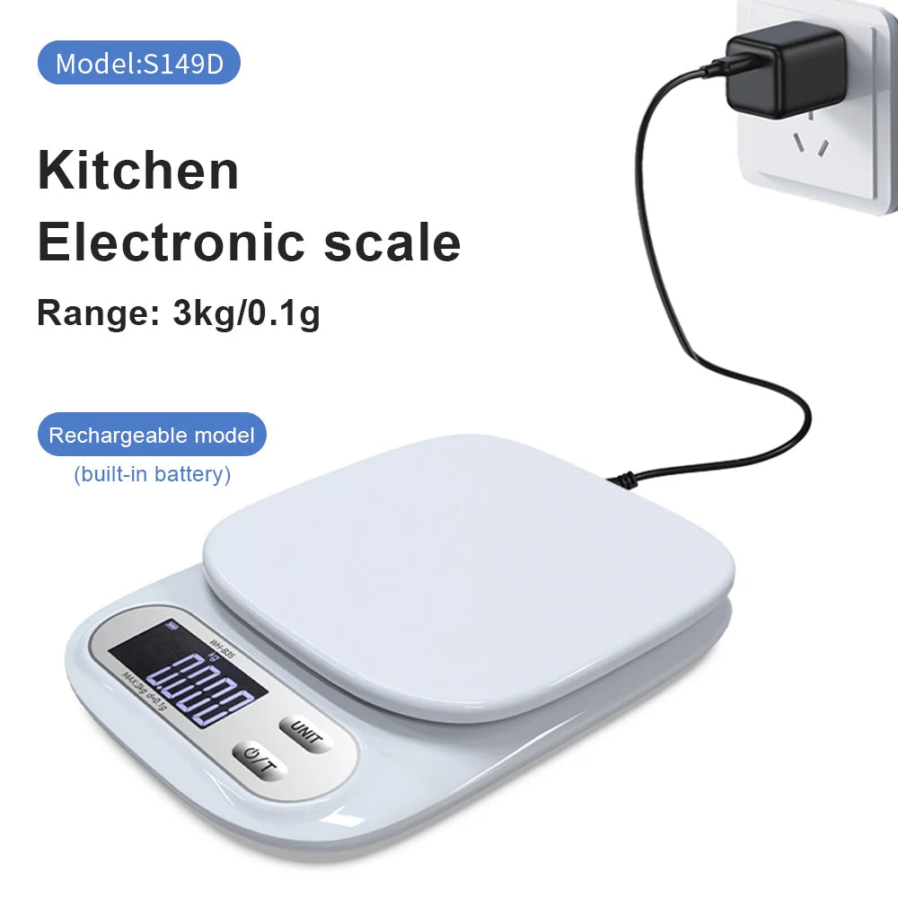 WH-B33/B35 Digital Kitchen Scale - High Precision 0.1g 3kg 0.1g USB