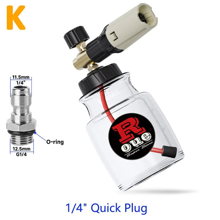 High-Pressure Foam Cannon Soap Generator for Karcher, Nilfisk, Parkside &amp; More For 1-4 Quick Plug
