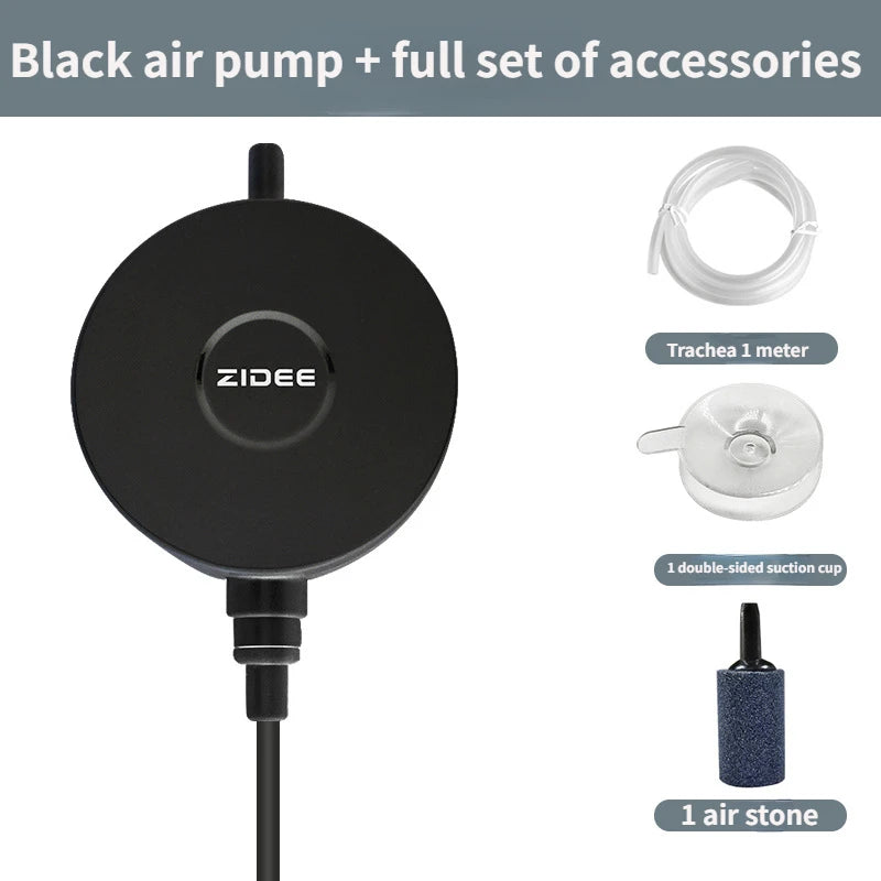 Small Mini Silent Oxygen Pump &ndash; Ultra Quiet Aquarium black