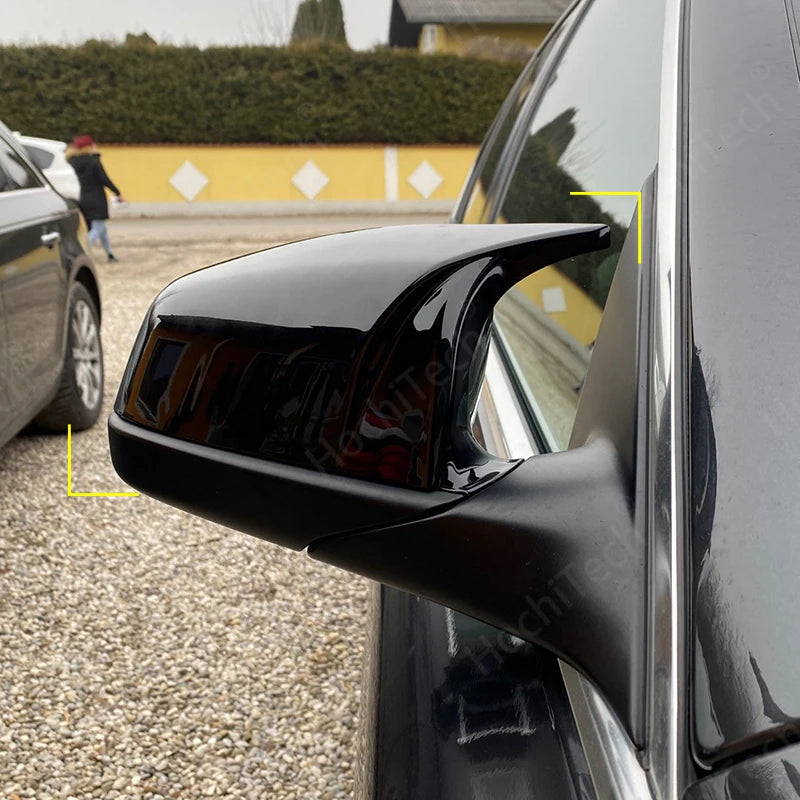 Couvercles de rétroviseur en ABS noir carbone pour BMW Série 5 6 F01 F02 F03 F04 F06 F07