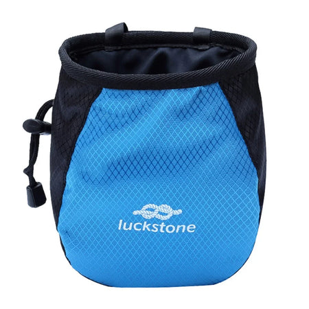 Magnesium Powder Bag Waterproof Polyester Chalk Bag Adjustable Storage Climbing Magnesium Powder Bag for Climbing Weightlifting Blue