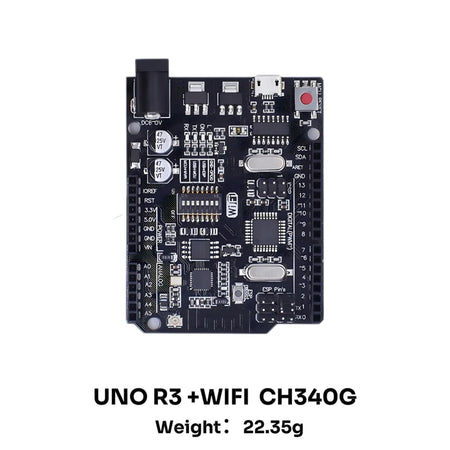 UNO R3 Development Board &ndash; Integrated WiFi Module for Seamless Connectivity UNO R3 Black / UNO R3