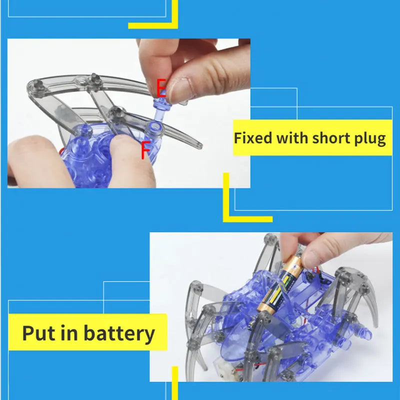DIY Electric Robot Spider Toy - STEM Educational Kit for Kids' Christmas &amp; Birthday Gifts