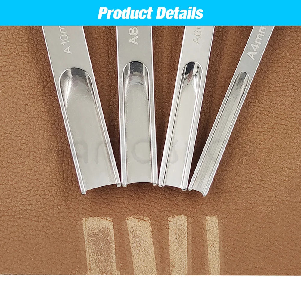 Handcrafted Leather Edge Beveler Tool with Wooden Handle