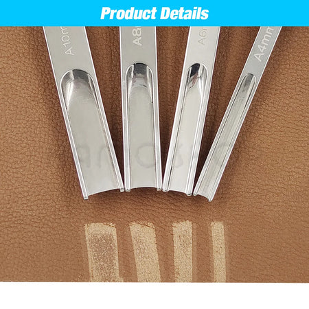 Handcrafted Leather Edge Beveler Tool with Wooden Handle