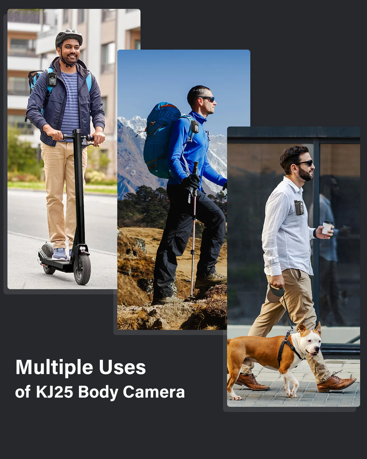 BOBLOV KJ25 1080p Body Cam with Night Vision and 13-Hour Battery