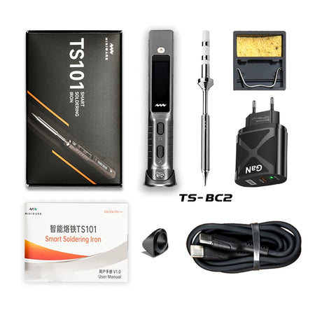 Mini Original TS101 Soldering Iron &ndash; Adjustable Temperature TS-BC2 Set / EU Plug