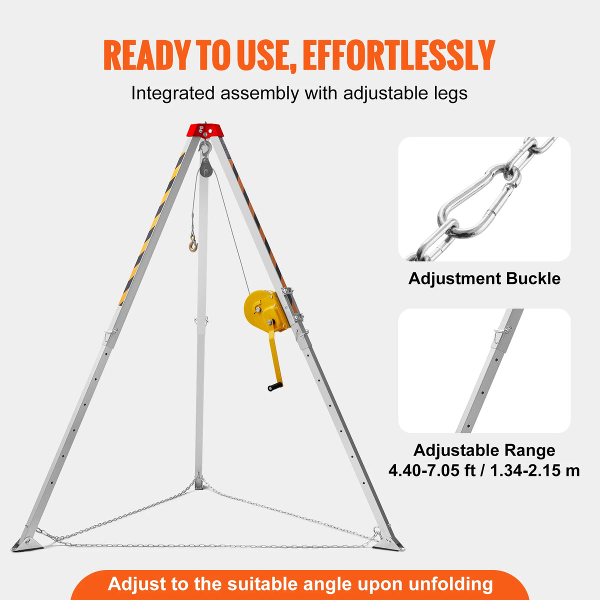 SucceBuy Confined Space Tripod Kit &ndash; 1800/2600 Lbs Capacity