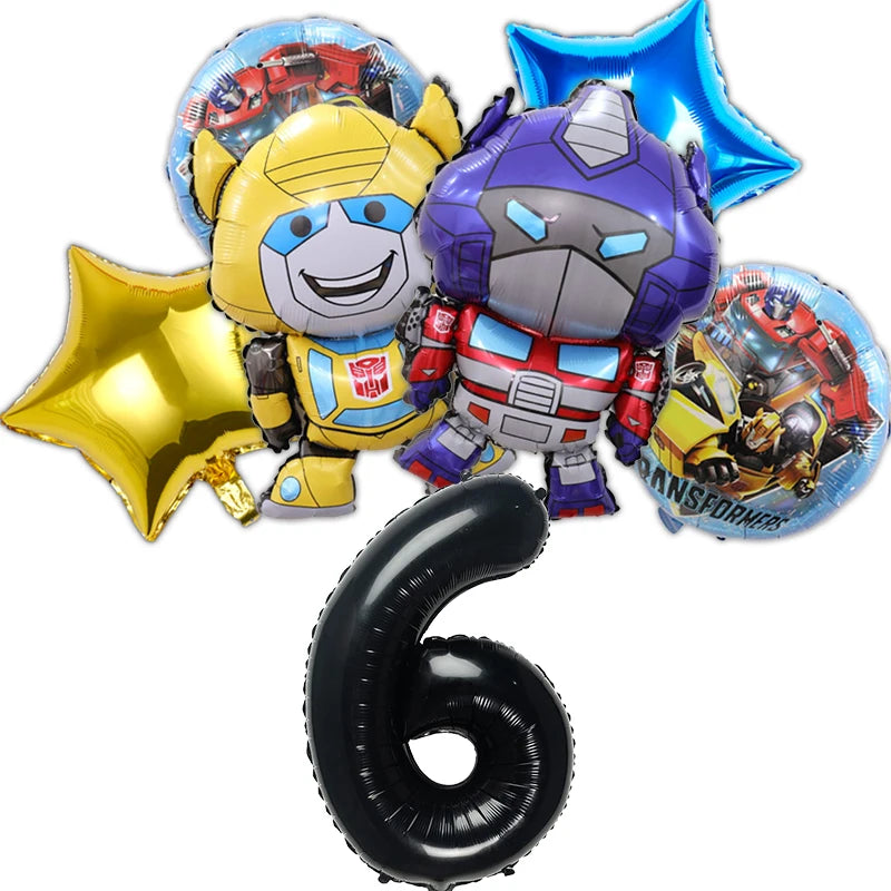 Transformers Party Supplies: Birthday Decorations &amp; Baby Shower Gifts Balloons-6pcs-6 / CHINA