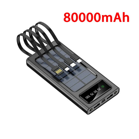 OnePlus 200000mAh Solar Power Bank &ndash; Ultra Capacity USB Charging 80000 black