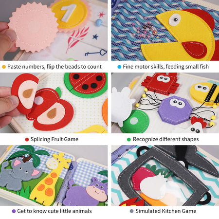 Christmas Lion Busy Board &ndash; Interactive Story Sensory Toy