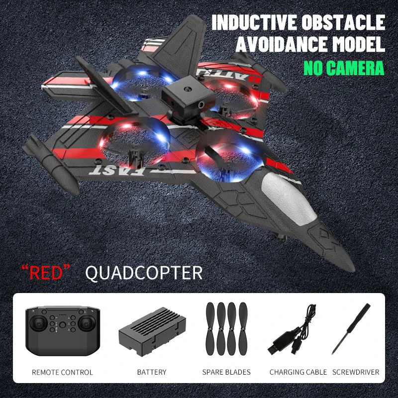 Hywiwine RC Plane &ndash; Aerial Photography with Obstacle Avoidance Red OB MODE