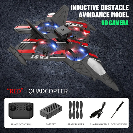 Hywiwine RC Plane &ndash; Aerial Photography with Obstacle Avoidance Red OB MODE