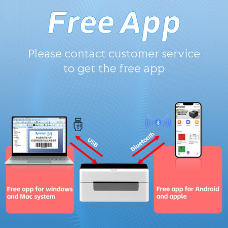 HZTZ 80mm Thermal Label Printer &ndash; USB Bluetooth Printing