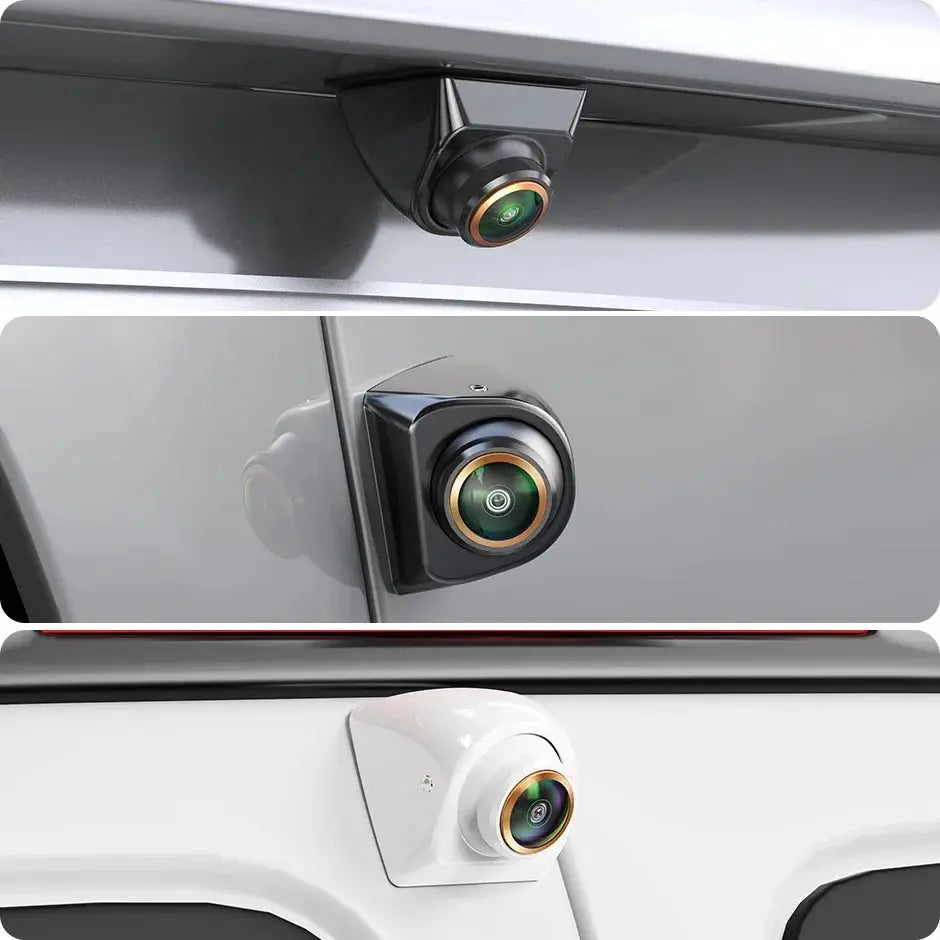 White AHD 1080P 360 Adjust Car Reverse Backup Camera with Dynamic Trajectory Line for Android DVD Video Monitor by InterCyprus Trading Ltd