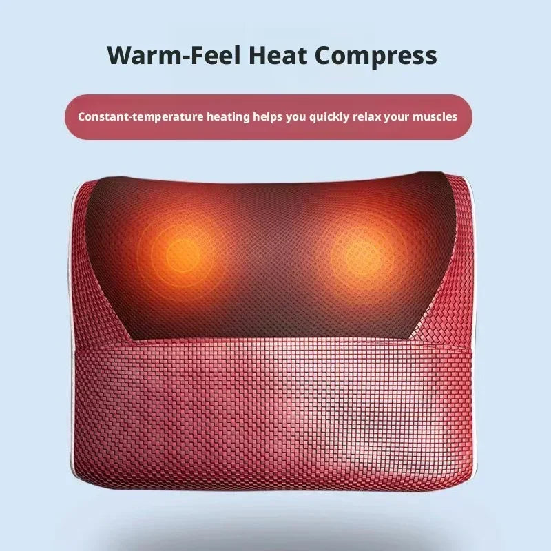 Neck Massager Pillow With Heat, 3-Point Shiatsu Kneading For Fatigue Relief