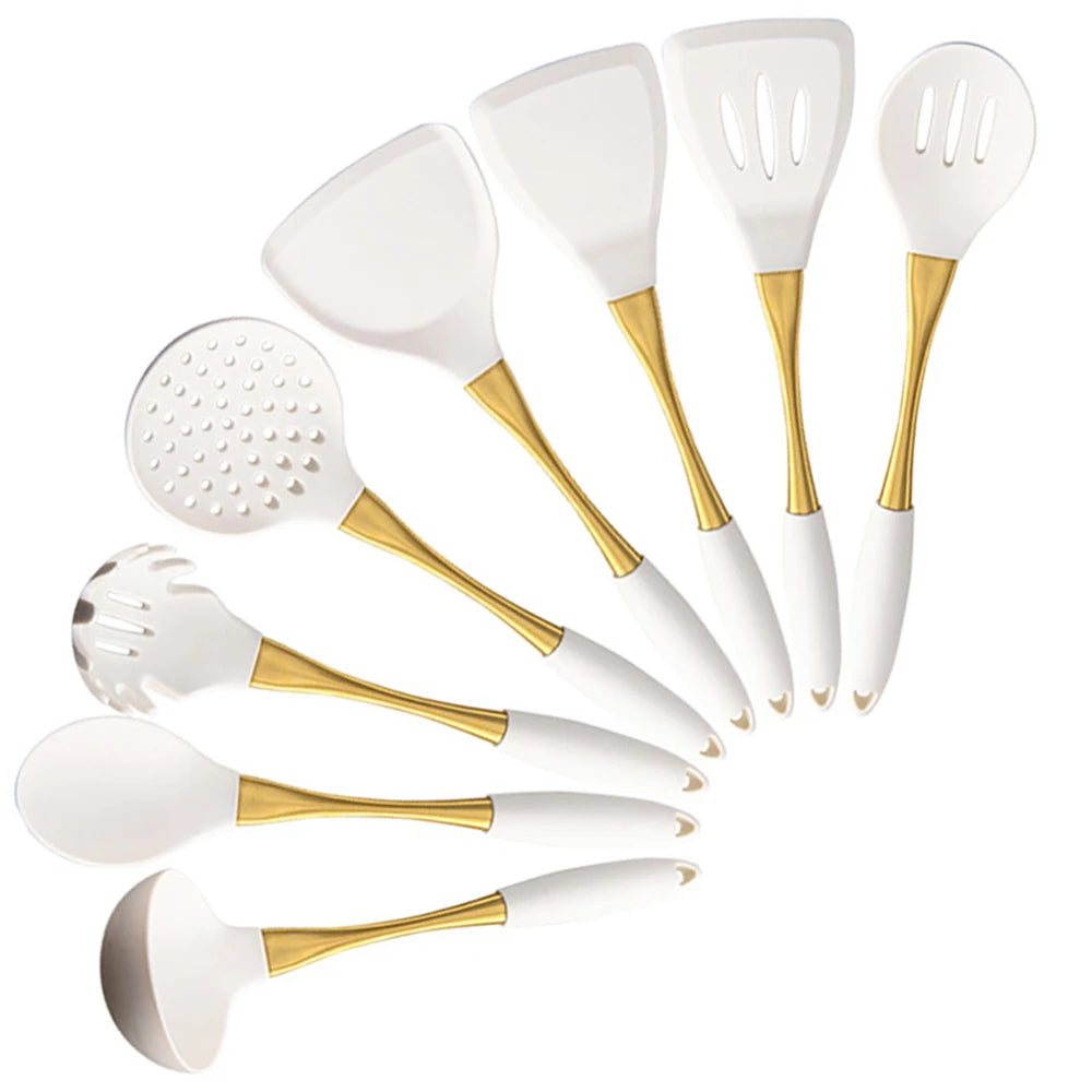KNGZI Silicone Kitchen Utensils Set &ndash; Heat-Resistant and Eco-Friendly 8Pcs