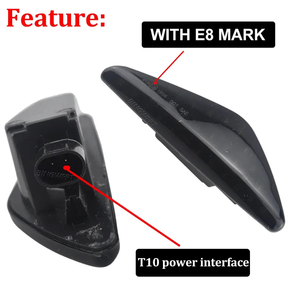 2PCS LED Side Marker Signal Light For BMW X5 E70 X6 E71 E72 X3 F25 Clear/Smoke Dynamic Flowing Sequential Blinker Lamp by InterCyprus Trading Ltd