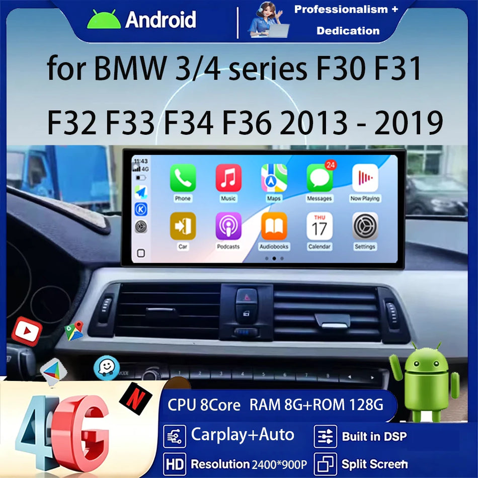 12,3-calowy jednostka główna GPS Carplay Android do BMW F30 F31 F32 F33 F34