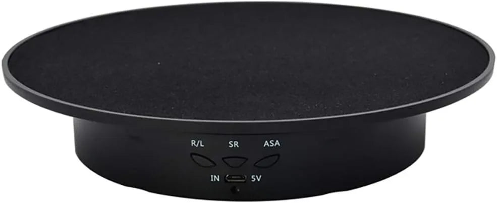 360-Degree Photography Turntable with Remote Control &amp; Motorized Display Stand 200MM Black