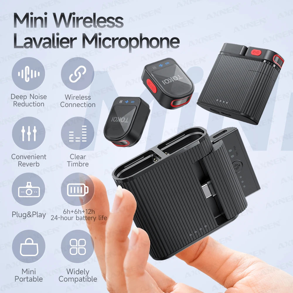 Mini Wireless Lavalier Microphone &ndash; ENC Noise Reduction