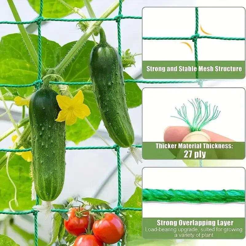 Durable Nylon Garden Netting for Climbing Plants and Vines