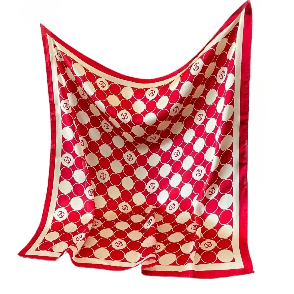 68cm Chain Printed Scarf &ndash; Stylish Versatility for All Seasons Fuchsia