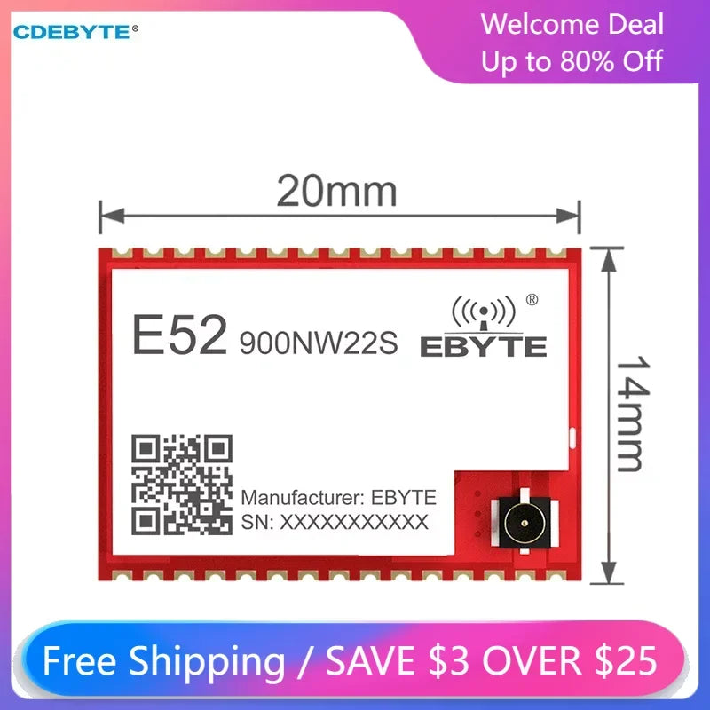 CDEBYTE E52 900NW22S Modulo Mesh LoRa 868 915MHz 2.5Km di Portata