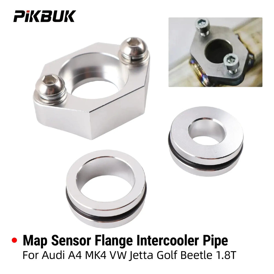 PIKBUK Aluminum Stainless Steel Map Sensor Flange Intercooler Pipe For Audi A4 MK4 VW Jetta Golf Beetle 1.8T by InterCyprus Trading Ltd