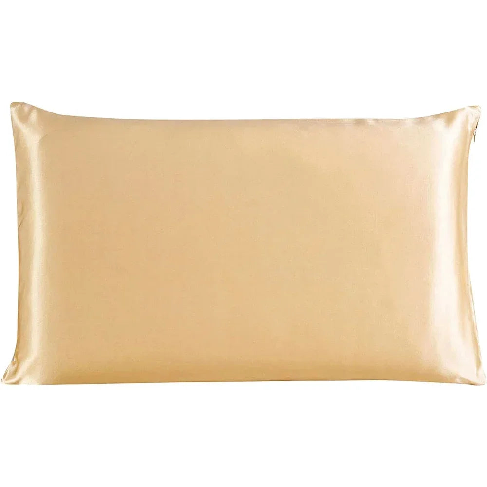 Natural Pure Silk Pillowcase &ndash; Luxurious Comfort for Hair and Skin Champagne / 20x26 inch-51x66cm / CHINA