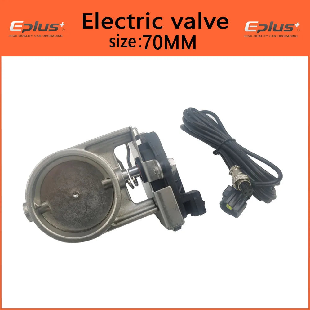 EPLUS Car Exhaust Pipe Electronic Valve Kit with Remote Control - Universal Fit, Multi-Angle Mode, Available in 51mm, 63mm, 70mm, 76mm valve 70mm