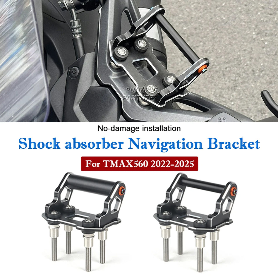 GPS Phone Mount Bracket Titanium for Yamaha TMAX 560 2022-2025