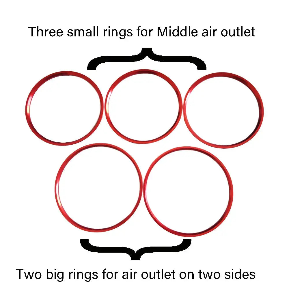 Aluminum AC Vent Trim Rings for Mercedes Benz W176 W246 C117 X156 by InterCyprus Trading Ltd