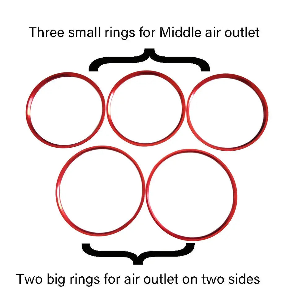 Aluminum AC Vent Trim Rings for Mercedes Benz W176 W246 C117 X156 by InterCyprus Trading Ltd