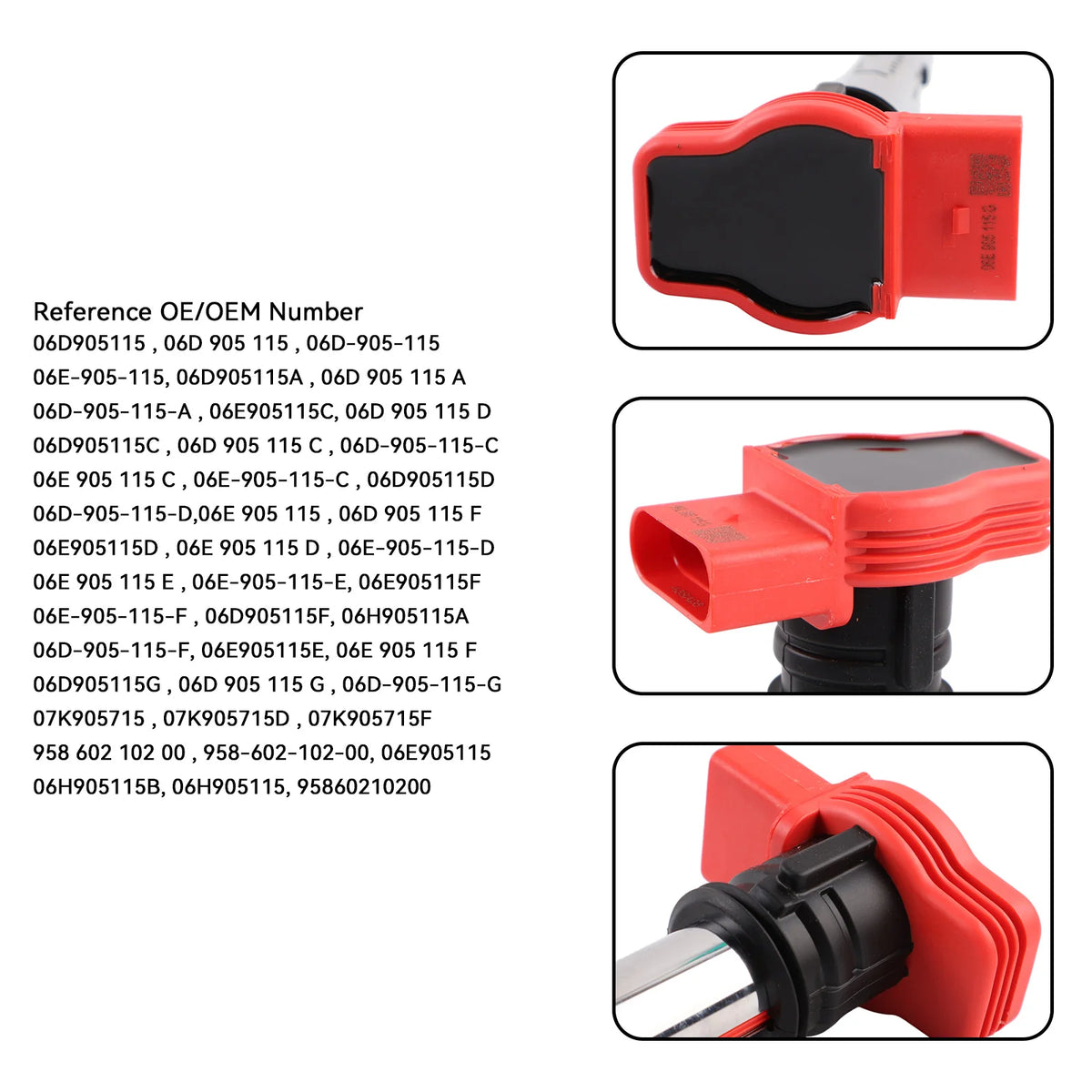 Ignition Coil Pack 4 Pin for Volkswagen Audi A4 R8 Golf GTI 06E905115G by InterCyprus Trading Ltd