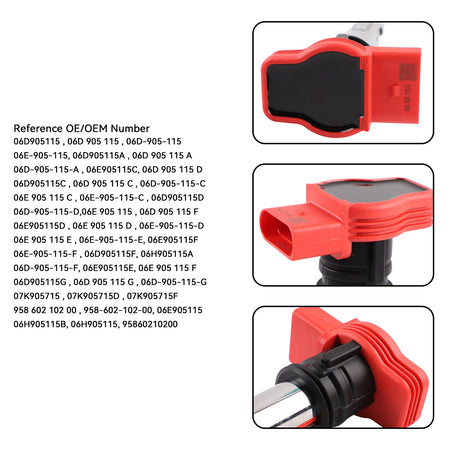 Ignition Coil Pack 4 Pin for Volkswagen Audi A4 R8 Golf GTI 06E905115G by InterCyprus Trading Ltd