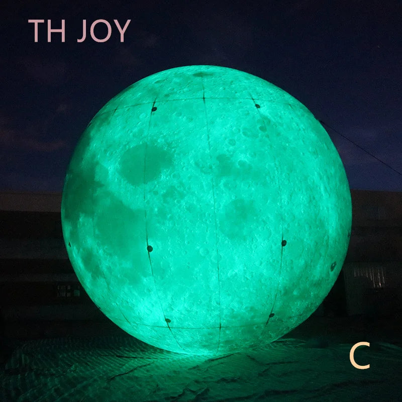 Γιγάντια Σφαίρα Πλανήτη Φεγγαριού Φουσκωτή Με LED Φως 8μ 26ft