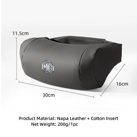 Breathable Leather Neck Support Car Headrest Pillow for Morris Garages MG Models - MG 6, 3, 5, 7, TF, ZR, ZS, HS, GS, GT, Hector, RX5