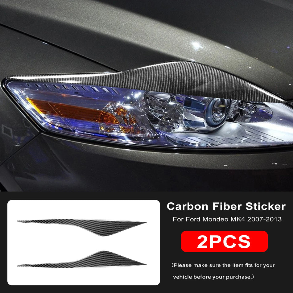 Lukturu uzacu uzlīmes spīdīgā klavieru melnā krāsā Ford Mondeo MK4 2007-2013