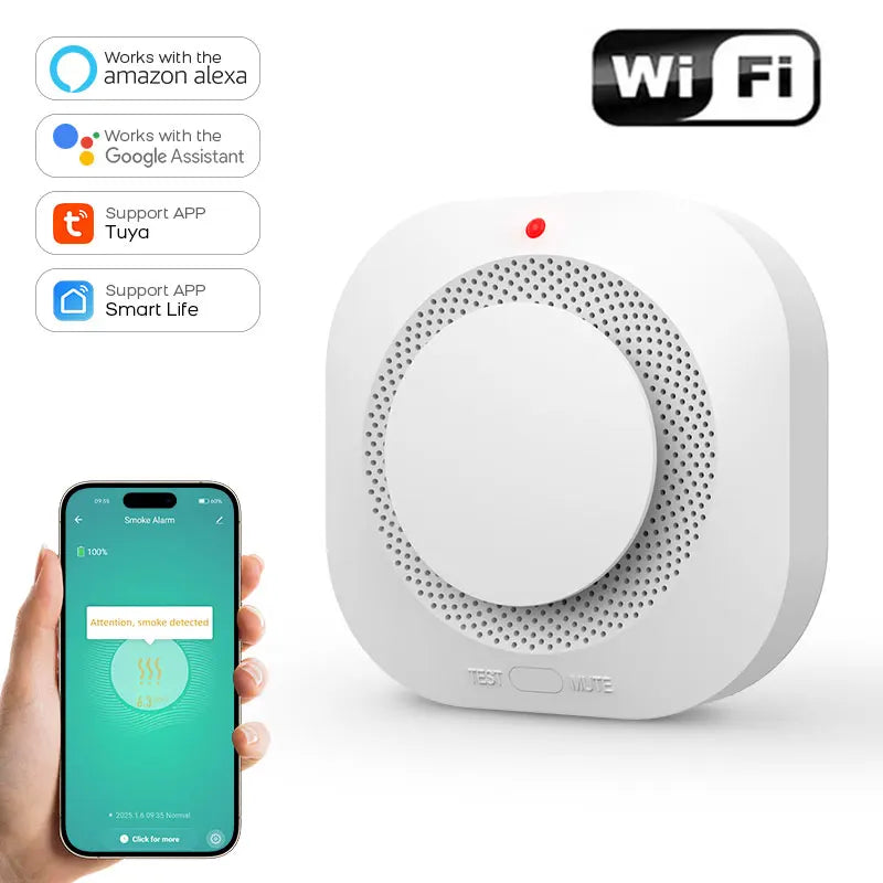 Tuya WiFi Smoke Sensor S11W &ndash; High Sensitivity Alarm